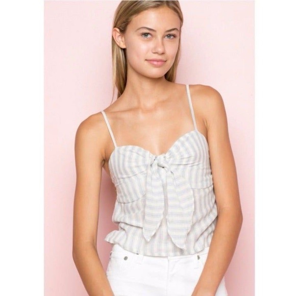 Super Pretty Striped Vintage Brandy Crop - Picture 1 of 7